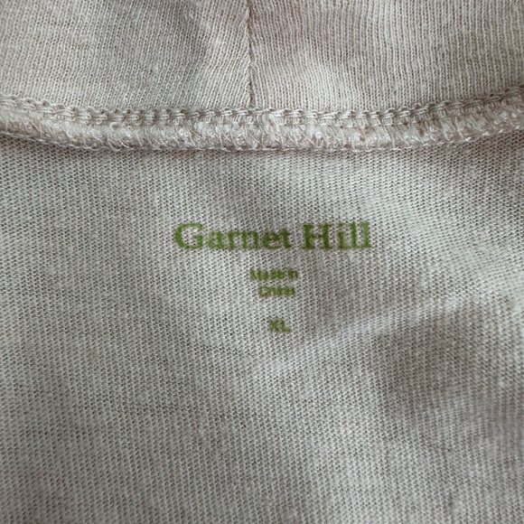 Garnet Hill Linen & Modal Pocket Detail in Blush/Peach Size XL - Picture 11 of 13